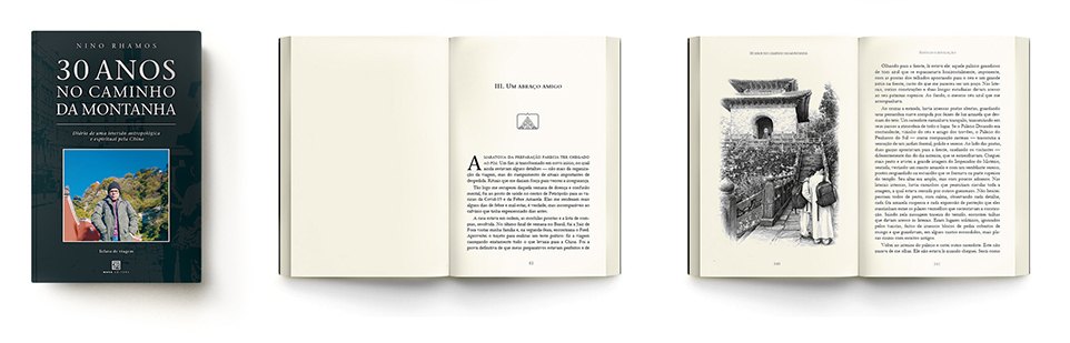 Visão interna das páginas do livro